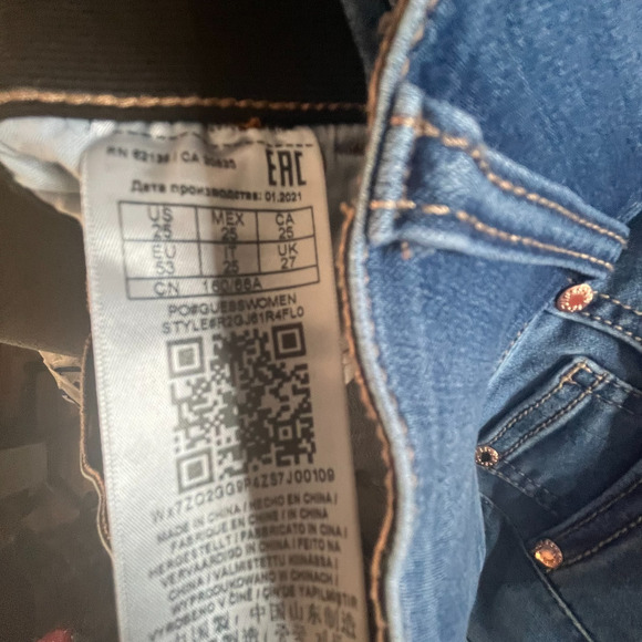 Guess Jeans Womens Size 25 High Rise Skinny Blue Stretch Denim 4 Button Closure - Picture 6 of 11